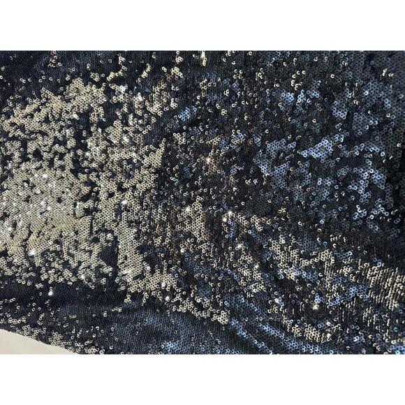 NWT Anthropologie Moulinette Soeurs Blue Silver Sequin Short Mini Dress Size XS - Picture 5 of 9